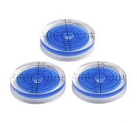 Lot de 3 niveaux à bulle en acrylique avec liquide bleu pour outils de mesure et de mise en page professionnels dans la maison et le jardin 32 mm