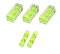 Lot de 3 niveaux carrés et cylindriques avec niveaux à bulles verts 40 x 15 x 15 mm pour alignement horizontal et vertical de précision, niveleur Bullseye en acrylique pour la maison
