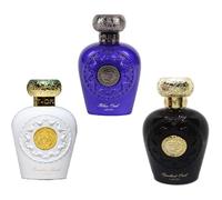 Lot De 3 Opulent Oud Eau de Parfum 100ml Halal Attar Parfum Mixte et Epicé Unisex, Notes: Oud, Boisé, Epicé, Musc, Oud Cambodgien