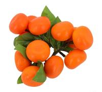 Lot de 3 oranges artificielles en plastique avec texture réaliste et couleur orange vive pour table de cuisine, décoration d'intérieur, fête de mariage, accessoire de photographie