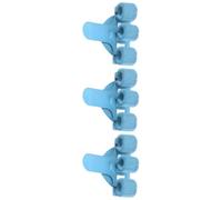 Lot de 3 organiseurs de stylos en métal avec clip de poche pour uniforme de médecin, infirmière, pince à crayons à trois trous avec anneaux à ressort réglables, organiseur de fournitures de bureau