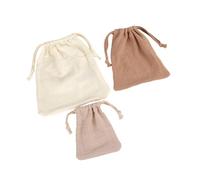 Lot de 3 organiseurs essentiels pour bébé avec cordon de serrage, poches de rangement en crêpe pour couches, jouets et usage quotidien, solution de rangement multifonction pour chambre d'enfant