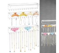 Lot de 3 Organiseurs Muraux Présentoirs à Bijoux, Porte Bijou, Accroche Collier - Organisateur Mural Décoratif pour la Maison, la Chambre, la Salle de Bain