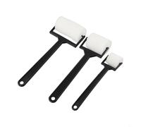 Lot de 3 ou 6 pinceaux en mousse éponge blanche pour travaux manuels et projets artistiques pour enfants, outils de peinture légers en petites tailles pour les mains des enfants, convient pour (3