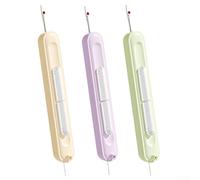 Lot de 3 outils de couture à double fonction pour un comptage précis des fils - Design ergonomique spécialement conçu pour les personnes âgées