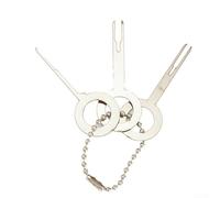 Lot de 3 outils de démontage de bornes électriques en acier inoxydable pour voiture - 3 pièces - Extracteur de connecteur à sertir pour réparation de harnais automobile - Pas de 1 mm/2 mm/3 mm