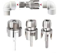 Lot de 3 outils de filetage de tuyau 1/2", 3/4", 2,5 cm, filetage interne externe pour perceuse électrique, outils à main en métal à changement rapide