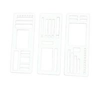 Lot de 3 outils de gabarit artistique pour scrapbooking - Marqueurs d'aquarelle compatibles - Règle flexible - Planification créative - Cadeau essentiel pour étudiant