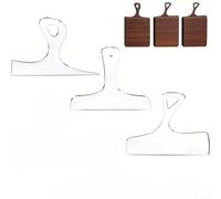 Lot de 3 outils de guidage de coupe en acrylique transparent de 24 x 20 cm | Méthode de traçage simple, contour précis, coupes précises à chaque fois, facile à utiliser pour tous les niveaux de