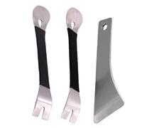 Lot de 3 outils de levier en acier inoxydable pour réparation de maison, jardin et voiture, 18 x 6 x 0,5 cm avec sac de rangement