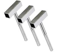 Lot de 3 outils de meulage en émeri pour l'entretien des meuleuses, ensemble de restaurateurs de pointe en alliage d'acier pour nettoyer et nettoyer les vraies roues en résine de jade blanc, marron