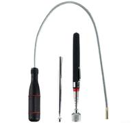 Lot de 3 outils de ramassage magnétiques avec bras télescopique extensible et aimant puissant pour récupérer les objets métalliques perdus dans les zones difficiles à atteindre lors de réparations