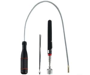 Lot de 3 outils de ramassage magnétiques avec bras télescopique extensible et aimant puissant pour récupérer les objets métalliques perdus dans les zones difficiles à atteindre lors de réparations