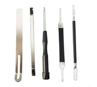 Lot de 3 outils de réparation multifonctions en acier inoxydable pour saxophone clarinette pour flûte et hautbois Coussin crochet et nivellement Instrument de réparation