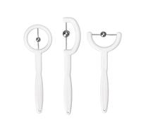 Lot de 3 outils d'élévation de la langue pour enfants - Outil d'entraînement des muscles bucco-dentaires - Outils de thérapie orale - Blanc