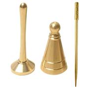 Lot de 3 outils d'encens en cuivre pour cône à refoulement créatif - Fournitures de tour pour décoration de la maison - Kit d'outils pour la fabrication d'encens en laiton pour adultes