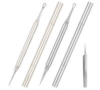 Lot de 3 outils d'extraction de boutons - Extracteur de points noirs et boutons - Avec lances pour enlever les points noirs et les points noirs