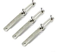 Lot de 3 outils d'ouverture de boîtier de montre réglables à 2 griffes en acier inoxydable pour la plupart des montres, argent (12,5 cm)