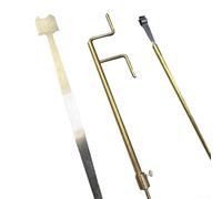 Lot de 3 outils professionnels pour réparation de violoncelle en acier inoxydable et cuivre avec extrémité aiguisée, clip F doré 4,4 x 28 cm