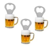 Lot De 3 Ouvre-Bouteilles En Verre De Bière, Ouvre-Bouteille Magnétique, Ouvre-Bouteille De Bière, Ouvre-Bouchon En Métal, Ouvre-Bouteille Intéressant Et Créatif