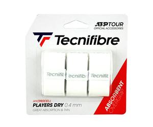 Lot De 3 Overgrips Tecnifibre Players Dry Blancs