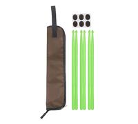 Lot de 3 paires de baguettes de batterie 5A en érable/nylon avec sac et autocollants pour sourdine Accessoires de percussion Cadeaux de batteur en érable/nylon