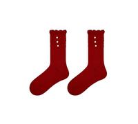 Lot de 3 paires de bas tendance pour femme - Couleur assortie - Loisirs joker - Confortables et simples, R8881 Huaizhu Yun Yu, One Size