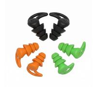 Lot de 3 paires de bouchons d'oreilles pour adultes, réutilisables, étanches, en silicone, pour la natation, la douche, le surf et les sports nautiques, 3 couleurs