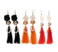 Lot de 3 paires de boucles d'oreilles Dia de los Muertos pour femme - Bijoux d'Halloween