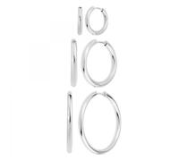 Lot de 3 paires de boucles d'oreilles SC Crystal en acier inoxydable