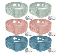Lot de 3 paires de bracelets pour soulager le mal des transports - Bracelets d'acupression - Pour les nausées matinales, le mal de mer, les maladies de la voiture-Béryl + Rose + Bleu