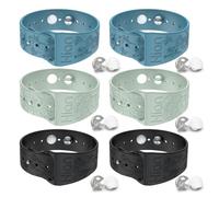 Lot de 3 paires de bracelets pour soulager le mal des transports - Bracelets d'acupression - Pour les nausées matinales, le mal de mer, les maladies de la voiture-Noir + Béryl + Bleu