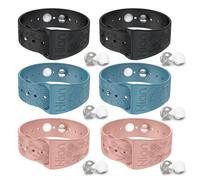 Lot de 3 paires de bracelets pour soulager le mal des transports - Bracelets d'acupression - Pour les nausées matinales, le mal de mer, les maladies de la voiture-Noir + Bleu + Rose
