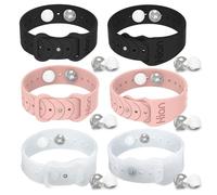 Lot de 3 paires de bracelets pour soulager le mal des transports - Bracelets d'acupression - Pour les nausées matinales, le mal de mer, les maladies de la voiture - Black+Pink+Tra