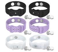 Lot de 3 paires de bracelets pour soulager le mal des transports - Bracelets d'acupression - Pour les nausées matinales, le mal de mer, les maladies de la voiture - Black+Purple+Tra