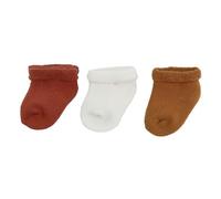 Lot de 3 paires de chaussettes bébé 0/6 mois Terracotta/Ecru/Camel - Trois kilos sept
