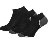 Nur Der 3er Pack Sneaker Sport aus Atmungsaktiver Baumwolle Kurze Sportsocken mit Gepolsterter Sohle Chaussettes, Noir, 39-42 (Lot de 3) Hommes