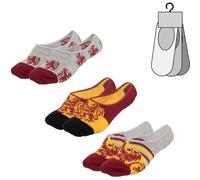 Lot de 3 paires de chaussettes de sport unisexes Harry Potter imprimées / 90% coton - Licence officielle de Warner Bros, multicolore, taille