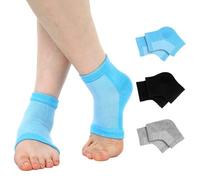 Lot de 3 paires de chaussettes de talon hydratantes en gel - Chaussettes de talon douces et aérées - Chaussettes de sport élastiques - Pour basket-ball, football et course - Pour hommes et femmes