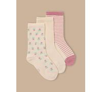 Lot De 3 Paires De Chaussettes Fleurs Fille Sorbet 27/30