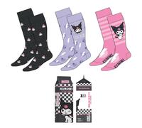 Lot de 3 paires de chaussettes Hello Kitty Kuromi