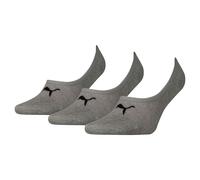 Lot De 3 Paires De Chaussettes Invisibles Unisexes Puma, Sale, Middle Grey Melange, 35-38