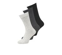 Lot de 3 paires de chaussettes Jacrafael Noos PLS, Noir/pack : gris foncé chiné - gris clair chiné, 43-46 Große Größen
