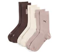 Lot de 3 paires de chaussettes mi-hautes PUMA Unisexe, Accessoires, Beige, 39-42 39-42
