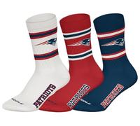 Lot de 3 paires de chaussettes NFL New England Patriots - Blanc/rouge/NNY - 39/42