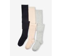 VERTBAUDET Lot de 3 paires de collants fille lot encre 27/30