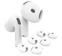 Lot de 3 Paires de Coques pour AirPods 4 DamonLight Anti-Rayures pour Plus de Prise en Main - Embouts de Sport [enregistré par Brevet américain] Compatible avec AirPods 4ème génération (Blanc)
