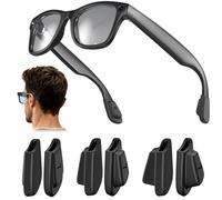 Lot de 3 paires de coussinets d'oreille en silicone antidérapant pour lunettes de soleil Ray-Ban Meta Wayfarer/Skyler/Headliner (Gen 1 et 2) Tailles S/M/L