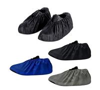 Lot de 3 paires de couvre-chaussures réutilisables, en tissu épais, imperméables et antidérapants, adaptés à la plupart des hommes et des femmes (noir/bleu/gris)