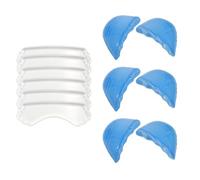Lot de 3 paires de crampons adhésifs transparents pour talon avec embout en mousse bleue pour chaussures confortables et protectrices